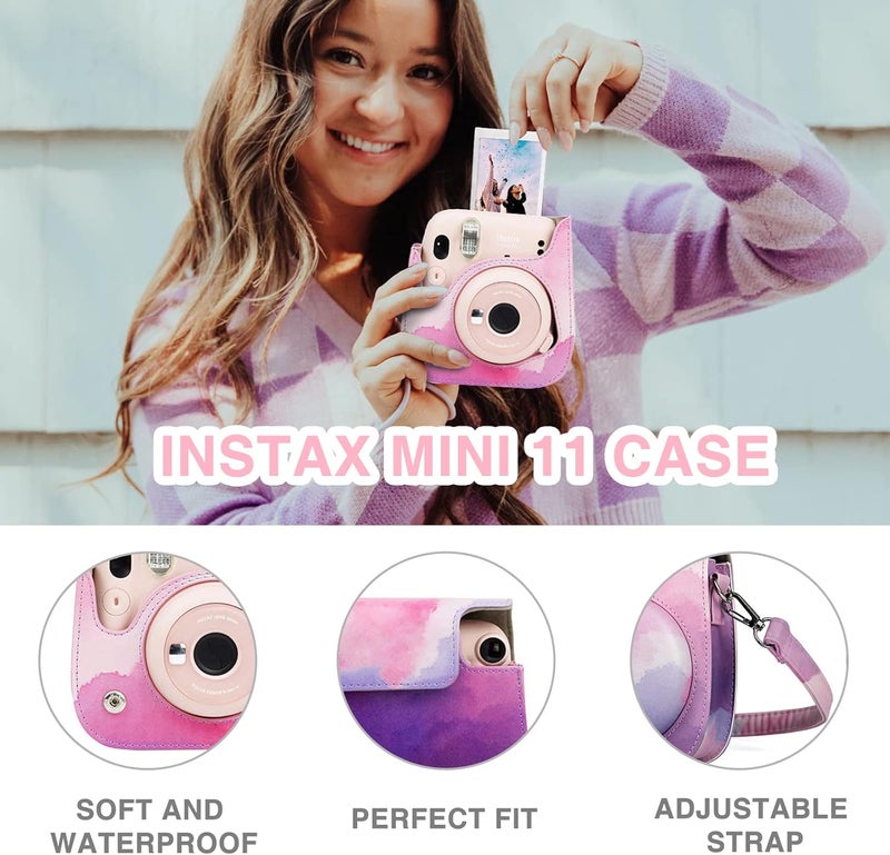 wogozan Mini 11 Accessories for Fujifilm Instax Mini 11 Instant Camera Include Case, Color Filters, Photo Album, 2x3 Frames, Selfie Lens and Stickers (Dream Cloud) (No Camera) - Image 4